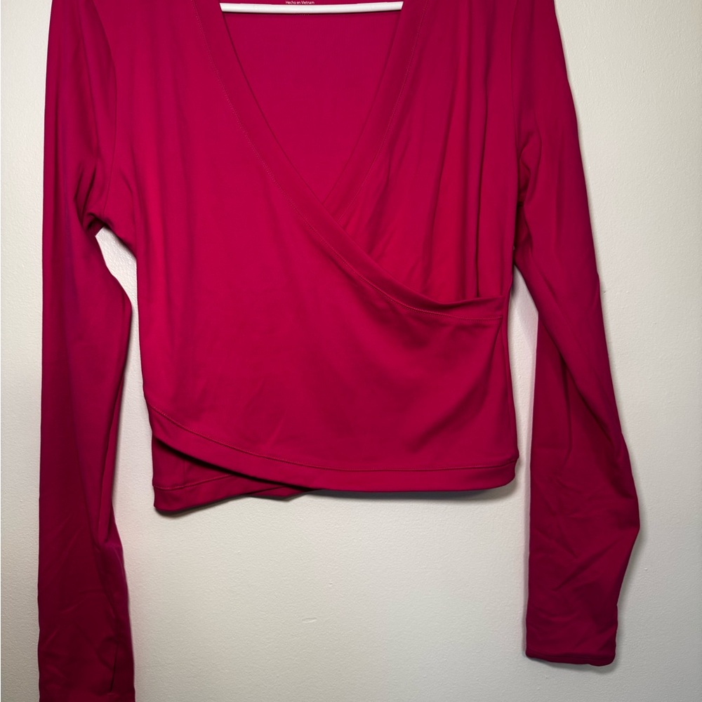 Women's Pink Wrap Top